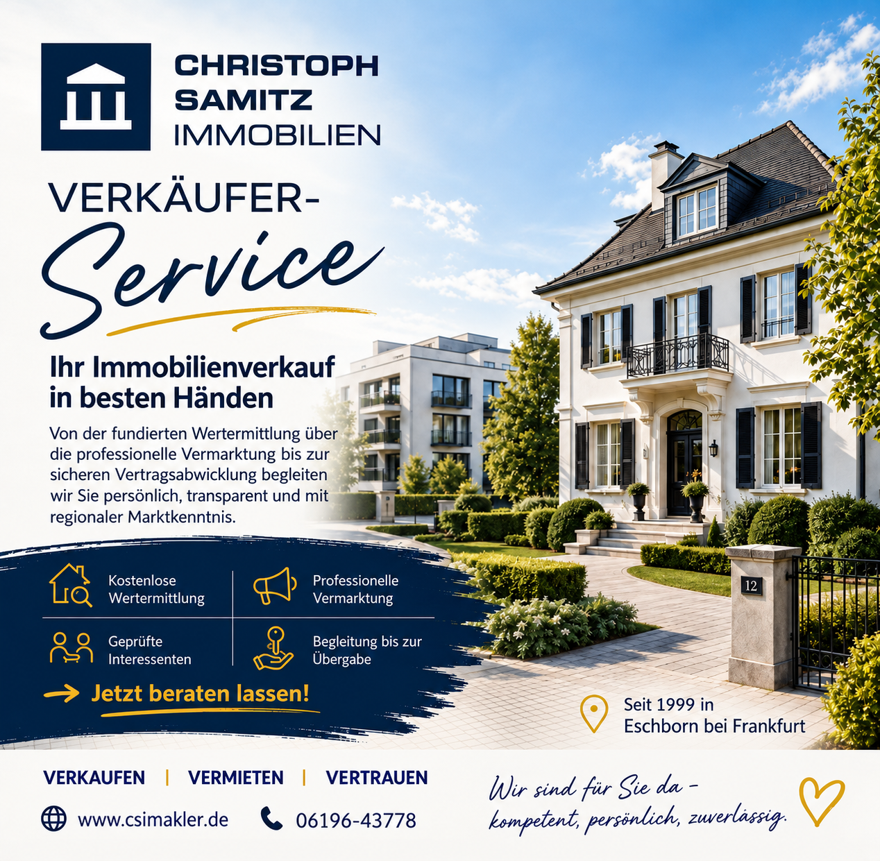 Vorher: klassisches Immobilien-Plakat